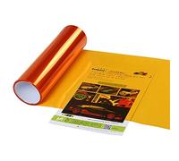 XUPHINX Etiqueta autoadhesiva para Auto, autoadhesiva Etiqueta autoadhesiva para Auto Luz de Humo Luz antiniebla Faros Delanteros Tint-Vinyl Film Sheet, Naranja, 30x60cm