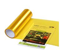 XUPHINX Etiqueta engomada de la luz del automóvil, autoadhesiva Etiqueta de Tinte de los Faros Delanteros de la luz antiniebla del Humo del automóvil - Lámina de película de Vinilo Oro 30x60cm