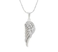 XUPING collar de alas de plumas collar de las mujeres colgante de plata 925 alas de ángel Cubic Zirconia joyería de regalo collar de longitud 30cm