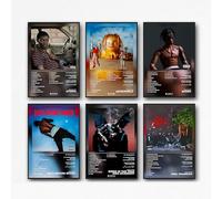 XUPUE T-Scott - Juego de 6 pósteres de portada de álbum Travis Music Scott, póster de Álbum de Utopía Rodeo Astroworld para dormitorio, sin marco, 8 x 12 pulgadas, 6 unidades