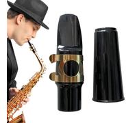 XUQEAYWD Boquilla profesional para saxofón alto con ligadura y tapa, 1 lengüeta, desarrollador de sonido para cualquier entorno musical