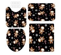 XUQEAYWD Juego De Cortinas De Baño De Halloween - Cortina De Baño Fantasmas Decoración con Alfombrilla Y Funda para Inodoro - Decoración Lavable A Máquina para Fiestas Dormitorios
