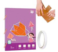 XUQEAYWD Libro de geometría 3D para niños - libro de texto para cálculo de volumen y área | Juego de con cuerda para adolescentes, niñas, principiantes, educación en casa, guardería, viajes