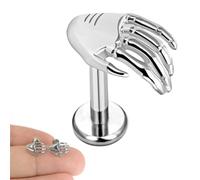 XUQEAYWD Pendientes De Horror,Anillos de Labio Roscados Internos para Halloween | Pendientes Stud Forma De Mano Para Adolescentes Disfraz Uso Diario Viajes Fiestas Y Regalos
