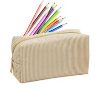 XUQEAYWD Portalápices Estético,Bolso de Pana para Maquillaje - Organizador de Bolígrafos para Mujeres, Niñas, Estudiantes en Clase u Oficina