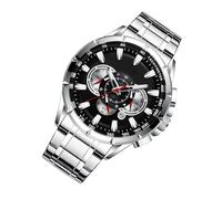 XUQEAYWD Reloj inteligente de negocios para hombres, relojes de acero inoxidable para hombres, reloj cronógrafo de microsegundos, correa mecánica clásica, accesorios elegantes de ropa de negocios para