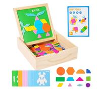 XUQEAYWD Tangram Magnético para Niños | Juguetes Educativos De Madera,de Desafío Mental,para Niños Estudiantes Hogar Escuela Aula Preescolar Jardín De Infancia Educación En Casa Familia