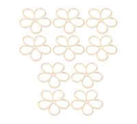 XuQiZZpp 10/20 piezas elegantes colgantes huecos, accesorios de joyería, colgante de flores, aleación para manualidades de joyería