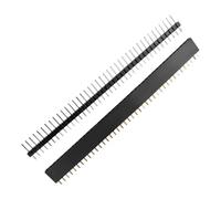 XuQiZZpp 10 pares de tiras rectas de 2,54 mm, 1 x 40 pines, conectores de aguja recta, conectores de cabezal de placa PCB