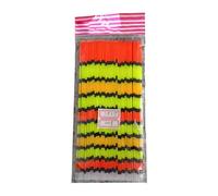 XuQiZZpp 100 piezas de herramienta de pesca con parte superior de flotador, cola hueca, flotadores de cola de deriva, flotadores de pesca con estructura hueca
