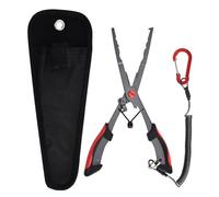 XuQiZZpp 3. Alicates para aparejos de pesca, multiherramienta, cortador de línea trenzada, removedor de ganchos con funda y cordón en espiral, juego de herramientas para pescadores con cortador de