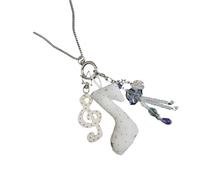 XuQiZZpp Accesorio multifuncional con lunares con notas musicales y soporte para colgante de estrella o decoración de bolsa, llavero retro coreano, D, Talla única