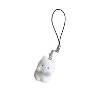 XuQiZZpp Adorable llavero con dije de teléfono para cachorro, accesorio con correa de cordón con acabado suave para uso diario