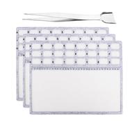 XuQiZZpp Alfombrilla de cuentas suave con escala de centímetros construida y equipo de cuchara para organizar el plan de joyería