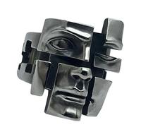 XuQiZZpp Anillos artísticos divididos de personalidad expresivos de inspiración vintage para aquellos que abrazan su identidad única