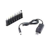 XuQiZZpp Cable convertidor USB a CC 5 V 9 V 12 V USB a 8 piezas de conector CC para ventilador de enrutador, conector de banco de carga WIFI