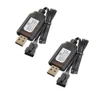 XuQiZZpp Cable de carga USB de 7,4 V, 2 unidades, SM2.0 4P, adaptador para batería, modelo de coche, dispositivos de carga USB