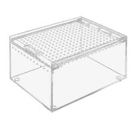 XuQiZZpp Caja acrílica magnética arbórea, caja de cría de reptiles, hábitat, terrario, caja de alimentación de reptiles para isópodos