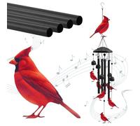 XuQiZZpp Campanas de viento hechas a mano para exteriores y construcción de aluminio duradero, incluye 6 resonancias que mejoran las aves