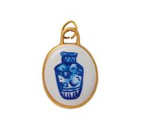 XuQiZZpp Colgante de gota ovalado único con motivos florales detallados, componente de joyería hecho a mano para creaciones hechas a mano