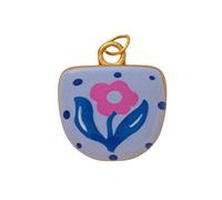 XuQiZZpp Colgante de gota ovalado único con motivos florales detallados, componente de joyería hecho a mano para creaciones hechas a mano