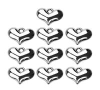 XuQiZZpp Colgantes galvanizados en forma de corazón, colgantes acrílicos ABS para proyectos, fabricación de joyas, suministros y componentes