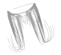 XuQiZZpp Collar brillante de varios niveles con flecos para el cuerpo, diamantes de imitación, para bailes, celebraciones y desfiles de moda