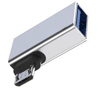 XuQiZZpp Convertidores microUSB macho a USB A hembra en ángulo compatibles con funcionalidad OTG y entrada de alimentación externa