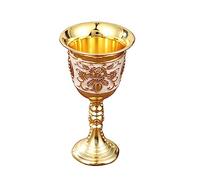 XuQiZZpp Copa clásica para bebidas con patas altas y base sólida, copa de vino pequeña europea, copa dorada, elegante, adorno de boda, copa de cóctel, copa de vino, decoración europea del hogar
