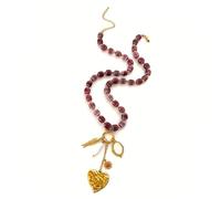 XuQiZZpp Elegante cadena de esfera de cerámica de juego total que resalta el afecto encantamientos de peces, excelente para ocasiones casuales de noche