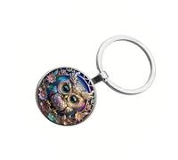 XuQiZZpp Elegante llavero con colgante de búho elegante para mochila, cumpleaños, vacaciones, uso diario, accesorios de transporte para mochila