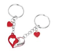 XuQiZZpp Elegante llavero de aleación con forma de corazón con imán fuerte, aniversario, parejas, uso diario, llavero tierno