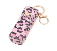 XuQiZZpp Elegante y funcional llavero con colgante de estampado de leopardo para llaves y bolsos, lápiz labial, accesorio de llavero de moda, a, Talla única