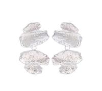 XuQiZZpp Elegantes pendientes de tuerca de hoja de oro, joyería de aleación resistente para ocasiones especiales