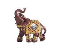 XuQiZZpp Estatua de elefante ceremonial vibrante, símbolo de riqueza de Feng Shui, decoración del hogar, figura de elefante de éxito, escultura ceremonial de disfraz