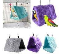 XuQiZZpp Hamaca colgante para pájaros, para jaula, tienda de campaña de felpa de invierno, para dormir, jugar y descansar