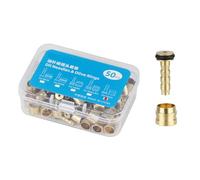 XuQiZZpp Juego de 50 accesorios de tubo de aceite para manguera de freno hidráulico, accesorios de tubo de conexión para piezas de bicicleta, cabezal de freno de bicicleta, aguja de aceite