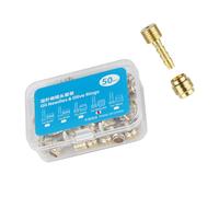 XuQiZZpp Juego de 50 accesorios de tubo de aceite para manguera de freno hidráulico, accesorios de tubo de conexión para piezas de bicicleta, cabezal de freno de bicicleta, aguja de aceite