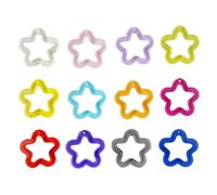 XuQiZZpp Juego de 50 elegantes colgantes de estrella hueca, accesorios acrílicos para hacer joyas