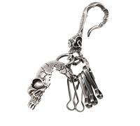 XuQiZZpp Llavero con forma de calavera de moda con revestimiento protector, perfecto para regalos y decoración punk, a, Talla única