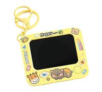 XuQiZZpp Llavero creativo en miniatura con colgante de tablero de graffiti, accesorios para mochila escolar, decoración para estudiantes, fácil de ABS para garabatos, amarillo, Talla única