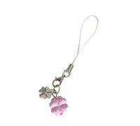 XuQiZZpp Llavero de cristal hecho a mano con diseño de tréboles de cuatro hojas, multiuso, con cuentas de tréboles, cadena de teléfono para decoración de bolsas de teléfono