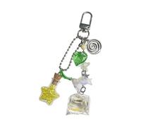 XuQiZZpp Llavero decorativo multiusos para botella de deseos de expresión emocional con forma de pez estrella acrílico, amarillo, Talla única