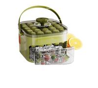 XuQiZZpp Máquina de hielo reutilizable tipo prensa caja de hielo con tapa y contenedor, molde de hielo para refrigerador, fácil de presionar para liberar hielo