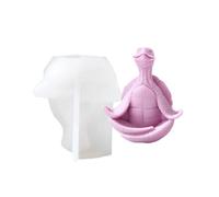 XuQiZZpp Molde de resina para velas con forma de tortugas de yoga, aromaterapia, silicona, diseño de animales, decoración del hogar