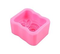 XuQiZZpp Molde perfumado de rosa, molde de oso para hacer jabón, moldes de silicona para hacer jabón de rosas