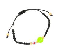 XuQiZZpp Pulsera de tela flexible con dije de pelota de fútbol, tenis, ajuste ajustable, ligera, temática deportiva