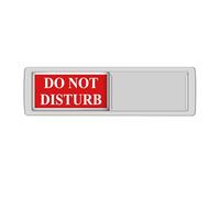 XuQiZZpp Señal de privacidad con texto en inglés "Do Not Disturbance Environment Vacant In Use Door Slider", acrílico