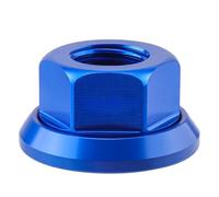 XuQiZZpp Tuerca de bujes de bicicleta con brida antes de tornillo de bloqueo de rueda trasera, aleación de aluminio, tornillo de tuerca de rueda de bicicleta, engranaje fijo plegable