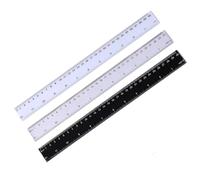 XURJUMI 3 Piezas Regla de plástico, Regla Transparente de 30 cm, No es fácil de rayar, Adecuado para estudiantes, escuelas y oficinas